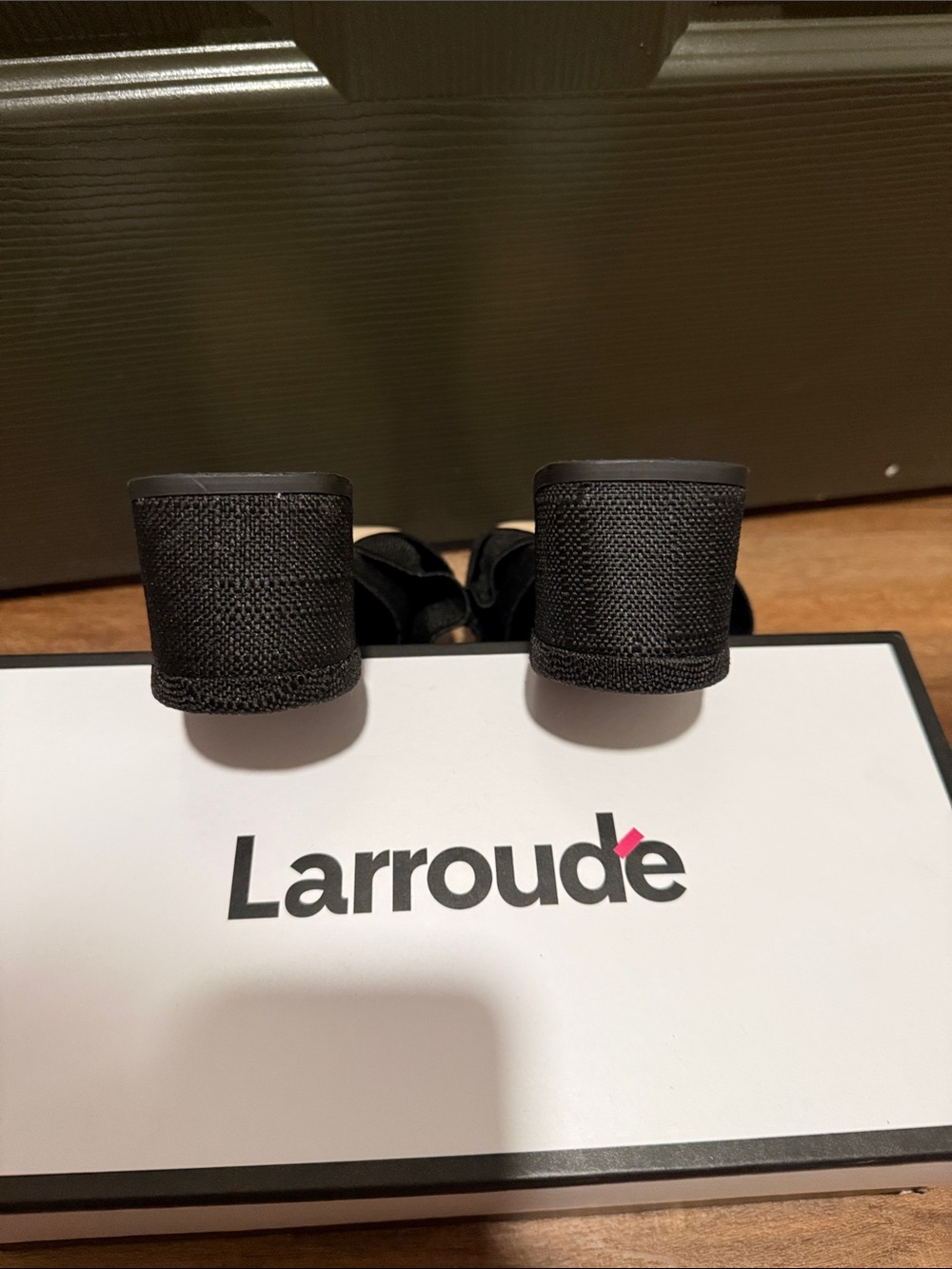 Larroude Brigitte Ruffle Black Raffia - Picture 6 of 7